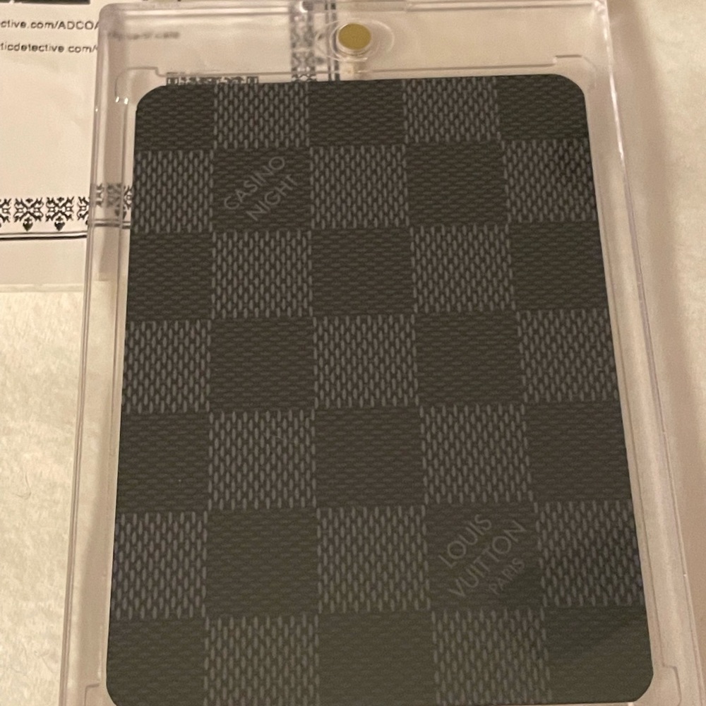 Louis Vuitton Damier playing card #2 in collectors case with COA